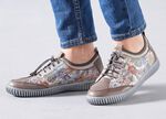 Gemini sneakers gemaakt van deels gebloemd rundleer 