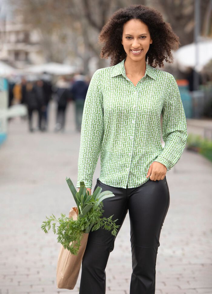 Blouse met overhemdkraag 