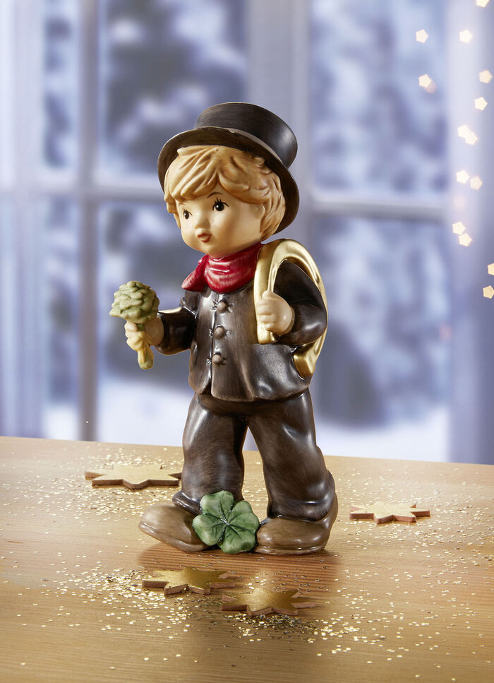 Goebel beeldje schoorsteenveger met kristalsteen 