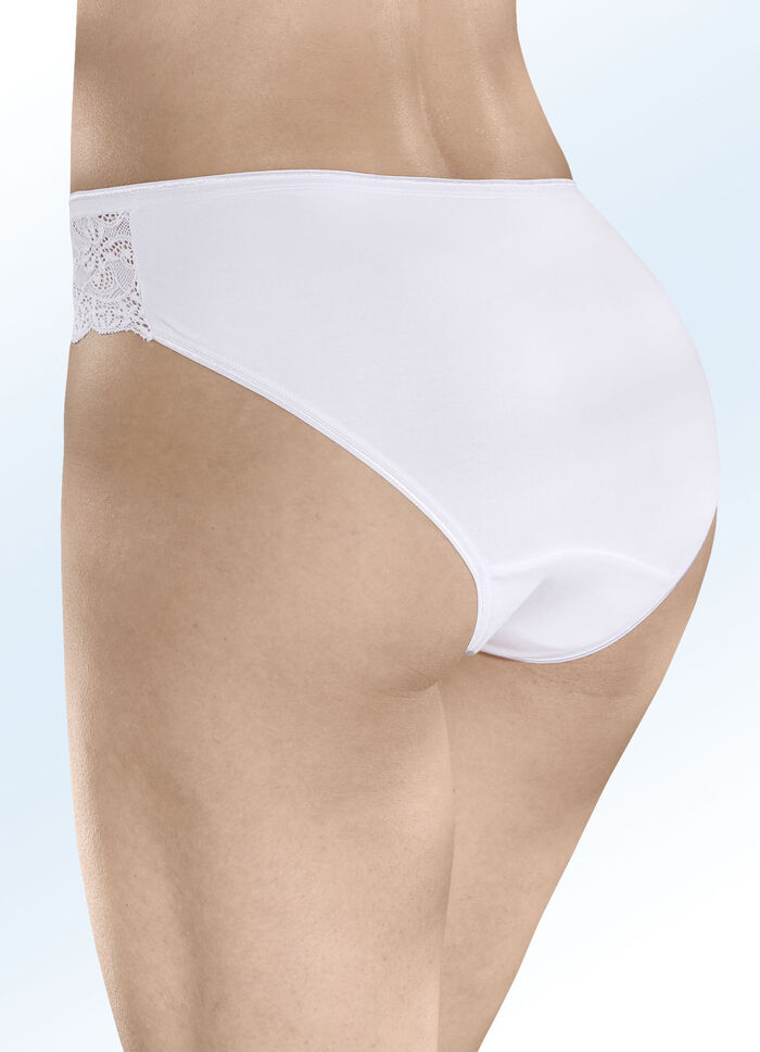 Laurina set van drie slips met elastische kant 