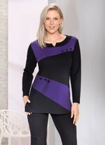 Verfijnde sweater met V-split 