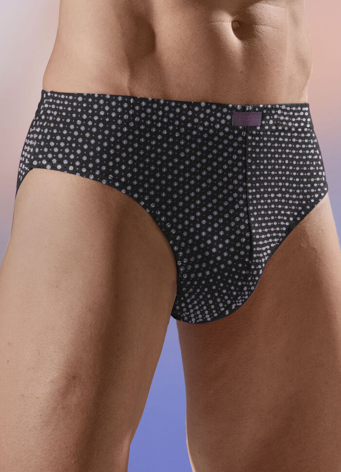 Set van vier slips, met all-over dessin 