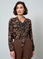 Blouse met gestrikte hals 