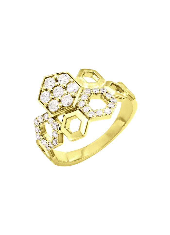 Prachtige damesring met diamanten 