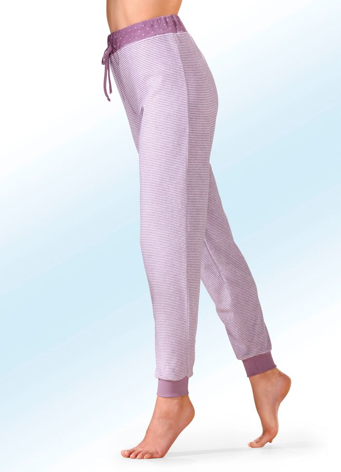 Set van twee pyjama- en vrijetijdsbroeken van badstof, van Comtessa 