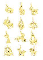 Sterrenbeeld-kettinghanger met echte edelstenen 