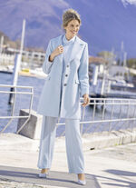 Korte jas met reverskraag LICHTBLAUW