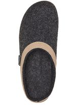 Laurina pantoffels van wolvilt met velours bies ANTRACIET