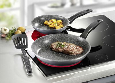 3-delige pannenset met Stoneline&reg; antiaanbaklaag 