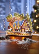 Verlicht houten kabouterbos 