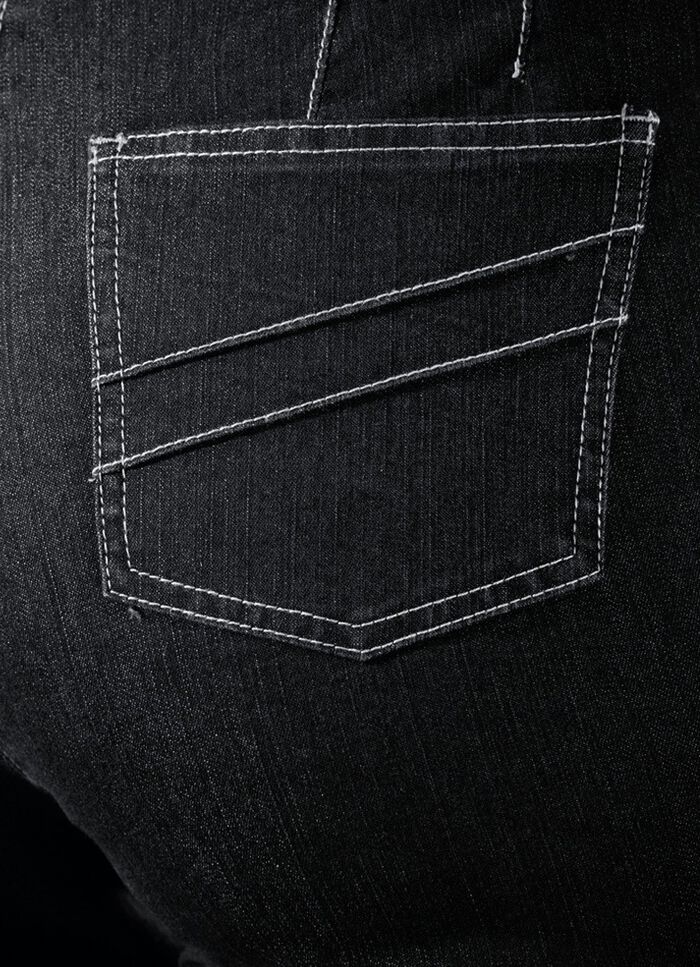 Jeans met aansluitende tailleband 