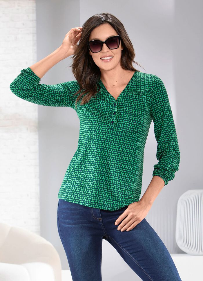 Sportief shirt met bies 