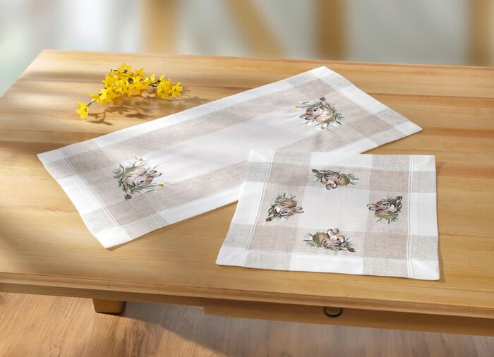 Tafel- en kamerdecoratie met konijnenmotief BEIGE