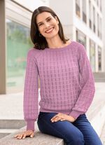 Trui met raglanmouwen in een licht ballonvorm FLIEDER