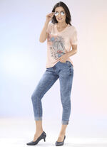 Jeans met fonkelende strass steentjes JEANSBLAUW