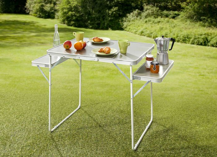 Campingtafel met 2 planken 