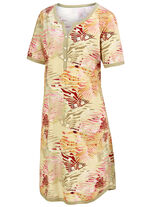 Nachthemd, knielang en met korte mouwen 