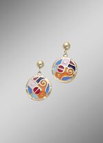 Prachtige oorbellen met moza&iuml;ekpatroon 