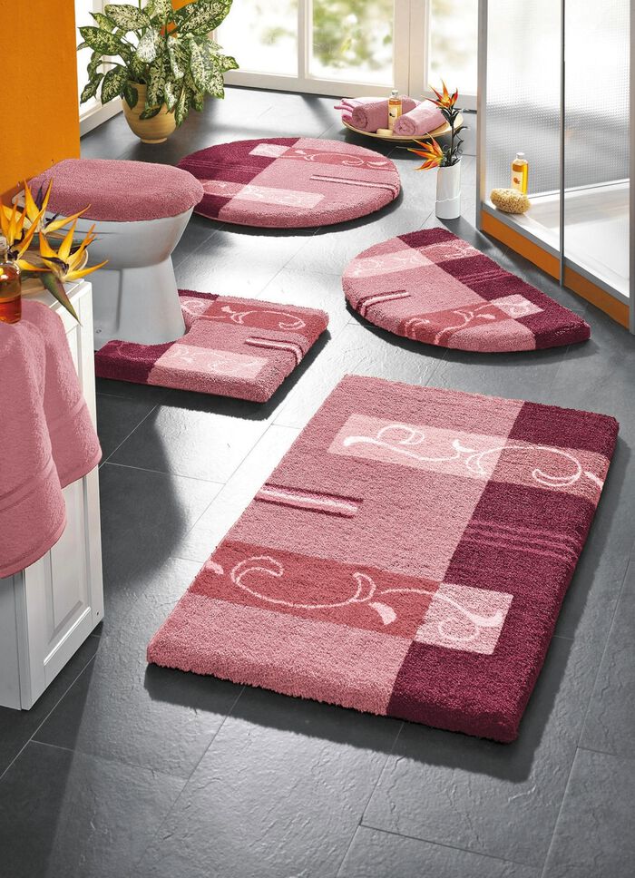 Superzachte badmattenset met antislip latex ROS&Eacute;