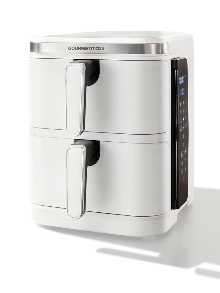Digitale dubbelkamer heteluchtfriteuse &ldquo;FryUP&rdquo; WIT