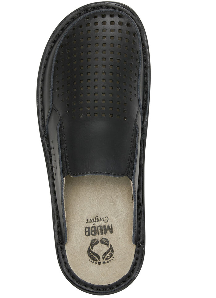 Mubb muiltjes met elastische banden aan de zijkanten ZWART