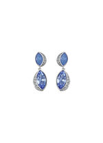 Blue Shine – Stralende oorbellen met Swarovski kristallen 