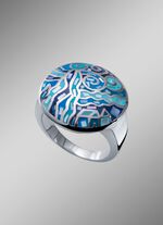 Moderne damesring met moza&iuml;ekpatroon 