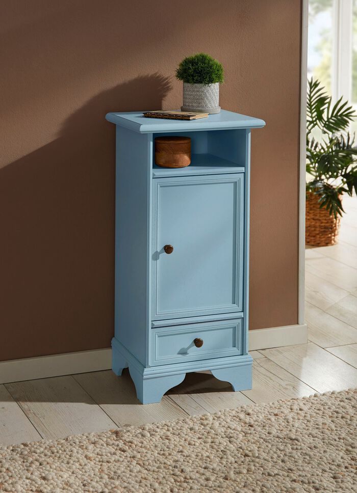 Deels massieve ladekast serie PASTELBLAUW