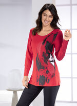 Shirt met zilverkleurige sierplaatjes 