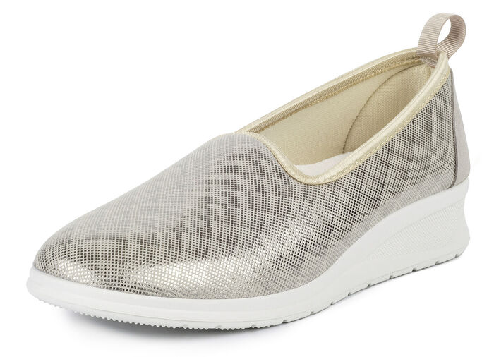 Aerosoft Flex pantoffels met sleehak van J&uuml;rgen Hirsch BEIGE