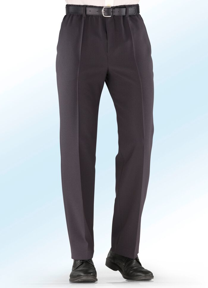 Slip-on broek van &ldquo;Klaus Models&rdquo; in 4 kleuren DONKERGRIJS