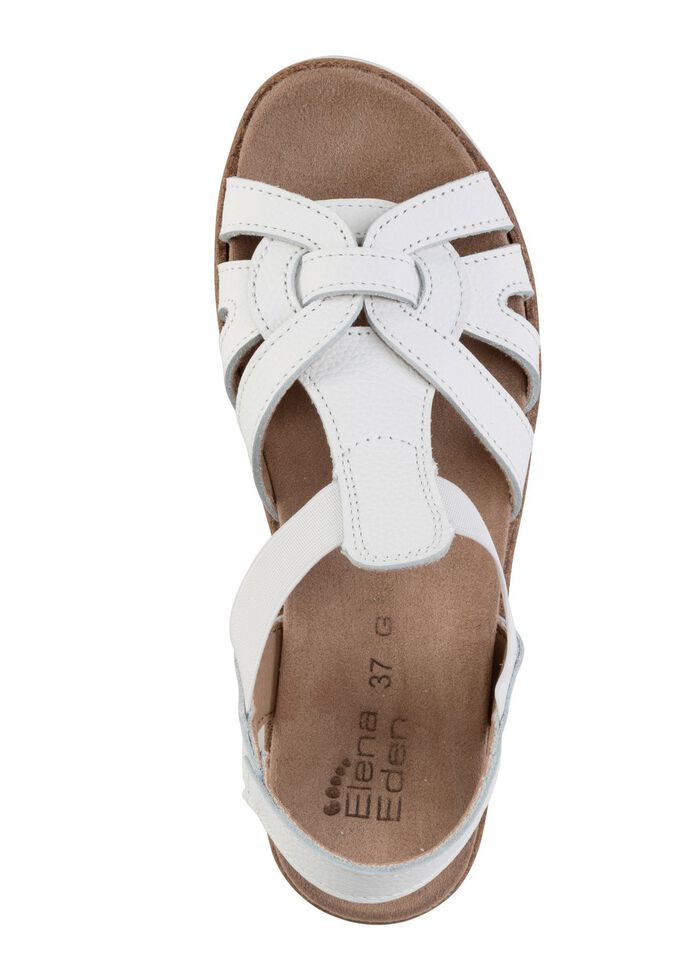 ELENA EDEN sandaal met praktische elastische bandages WIT