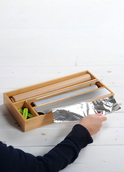 Bamboe folie dispenser 