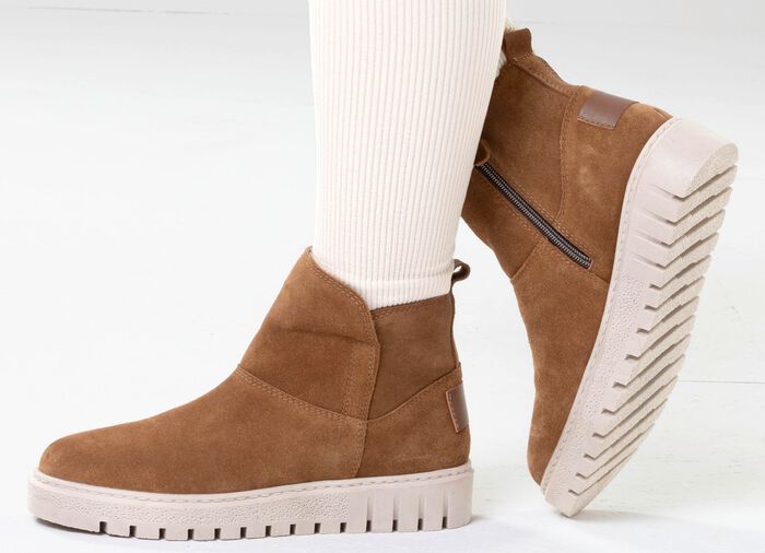 ELENA EDEN, warme dames enkellaarsjes, winterschoenen, breedte H, met uitneembaar voetbed 