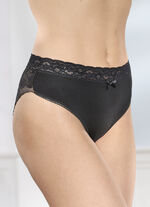 Drie-pack slip met gebloemde elastische kanten achterkant 