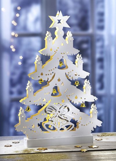 Verlichte dennenboom 