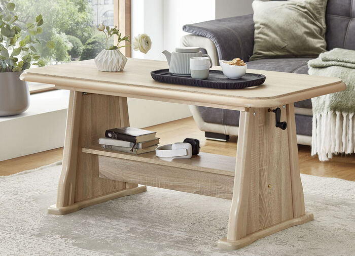 Functionele salontafel met grote opbergplank EICHE SONOMA