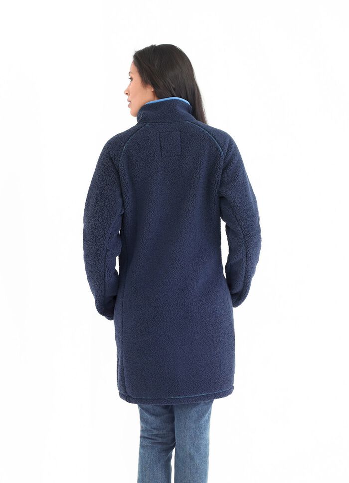 Korte jas met gebonden pluche binnenkant 