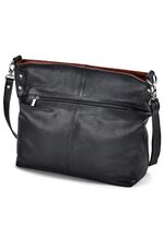 Laurina, tas, dames, met verstelbare schouderband ZWART-KASTANJE