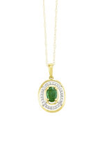 Hanger met smaragd en diamanten