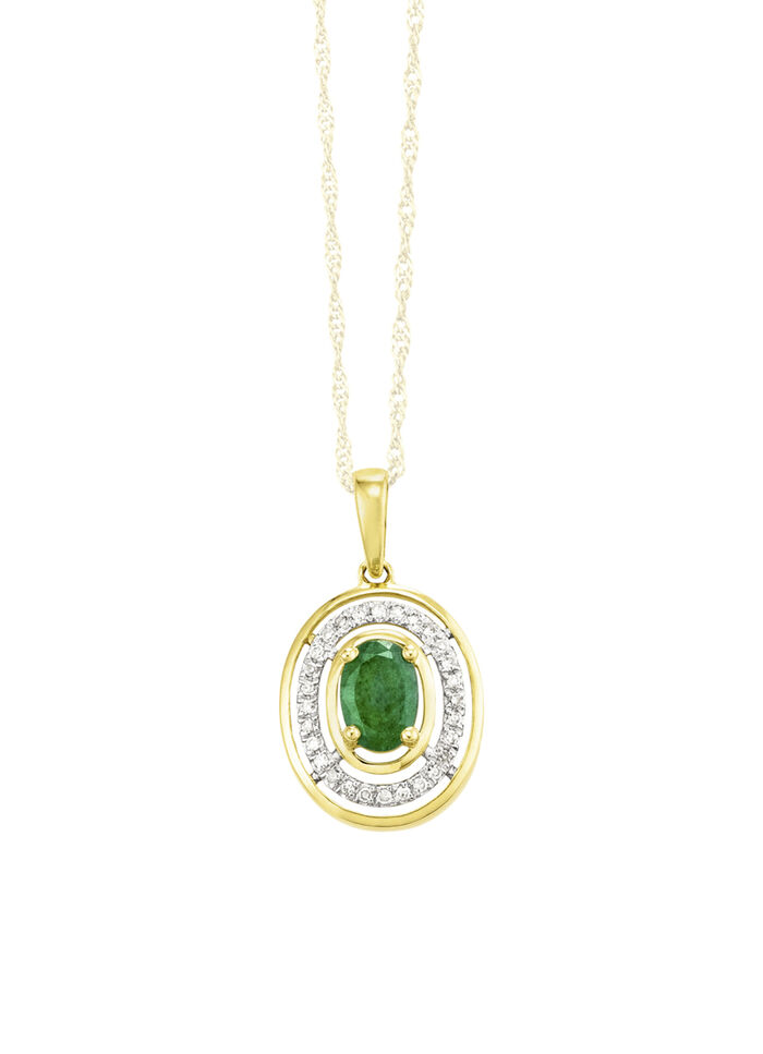 Hanger met smaragd en diamanten