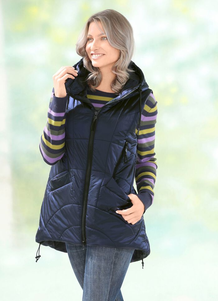 Vest met decoratieve ritsen 