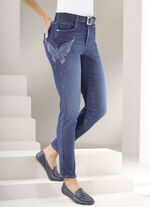 Magische jeans met vlinderwaseffect 