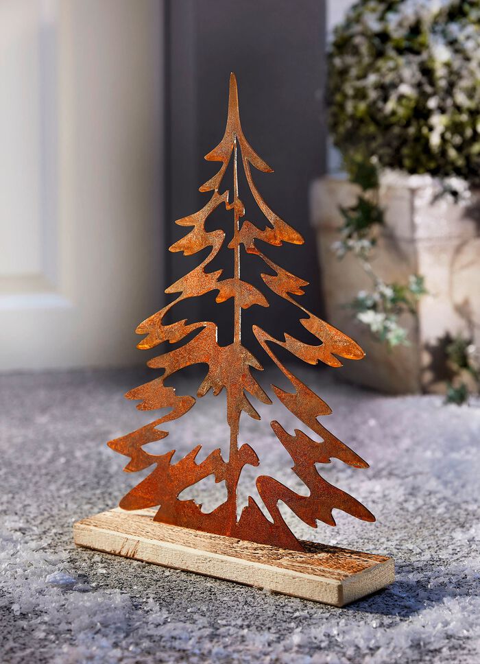 Antonboom van verroest plaatstaal 