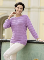 Trui met gemengde textuurpatronen FLIEDER