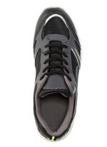 Sneakers met veters van effectief bedrukt synthetisch materiaal ZWART-GROEN