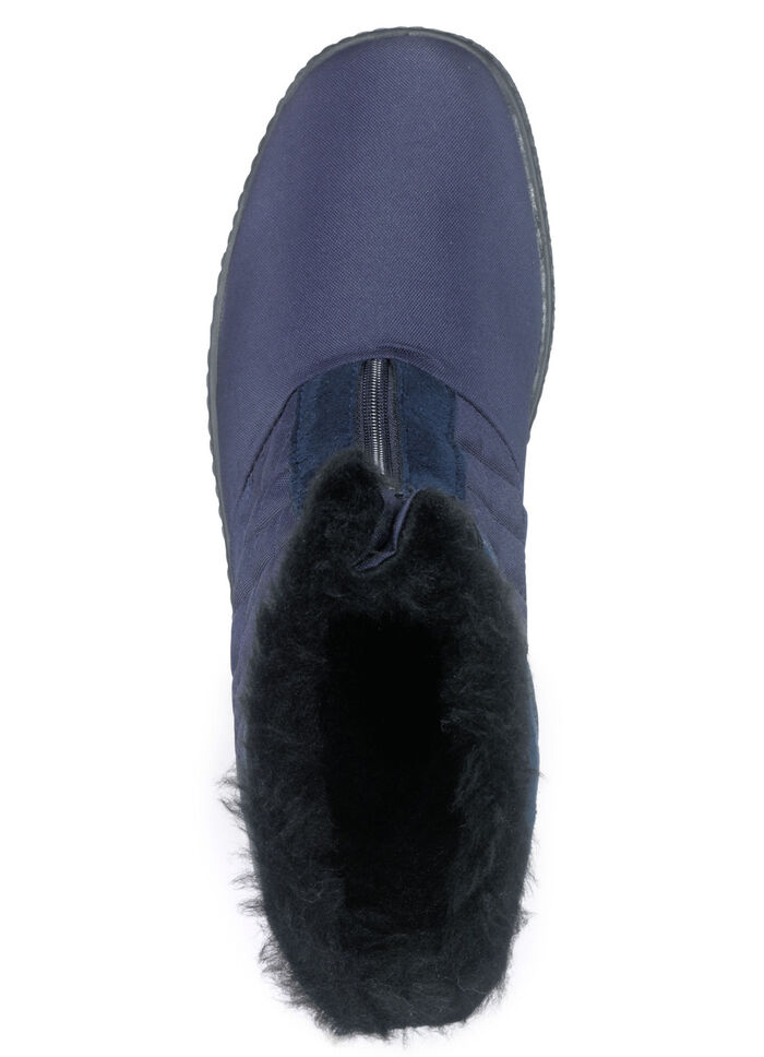 ELENA EDEN enkellaarzen gemaakt van weerbestendig textielmateriaal MARINE