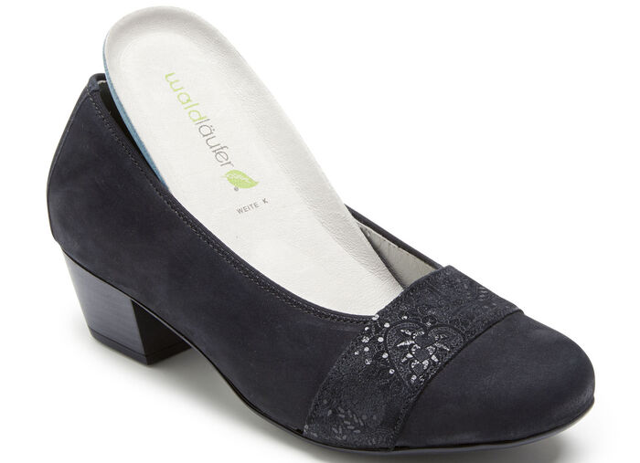 Waldl&auml;ufer, comfortabele damespumps, breedte K, met uitneembaar voetbed ZWART