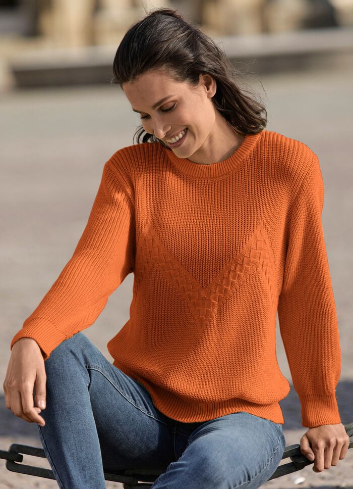 Trui met gekartelde structuur 