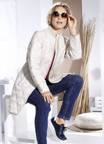 Functioneel lang jack met diamantquilt 